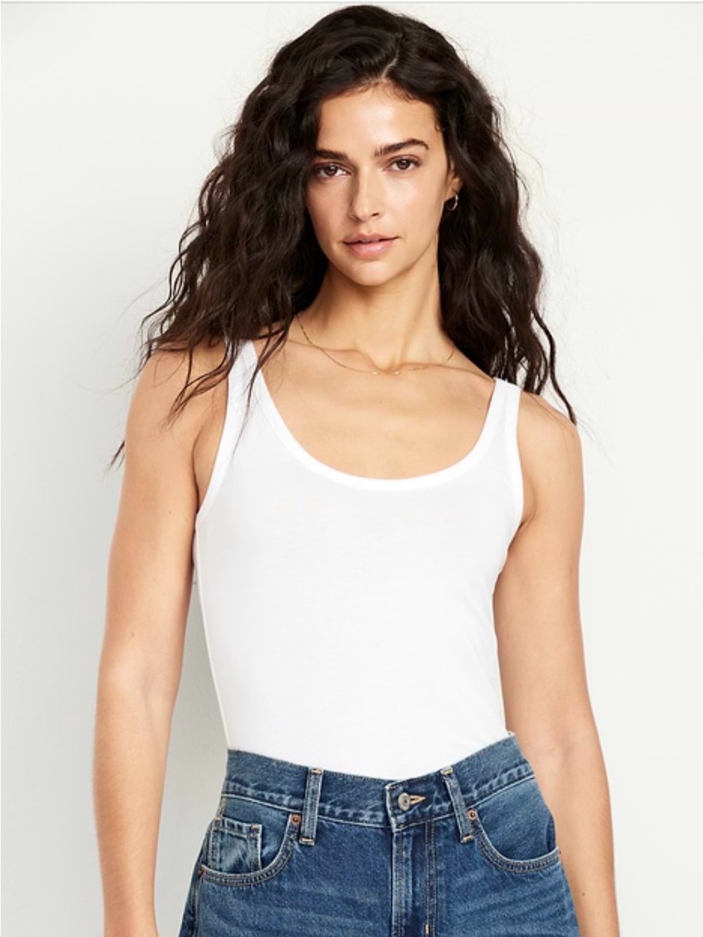 NWT old navy XL Classic White Scoop Neck Tank Top Women